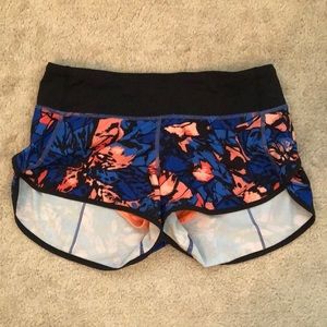 Lululemon floral athletic shorts